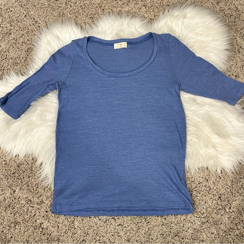 Anthropologie T.L.A ribbed 3/4 sleeve top